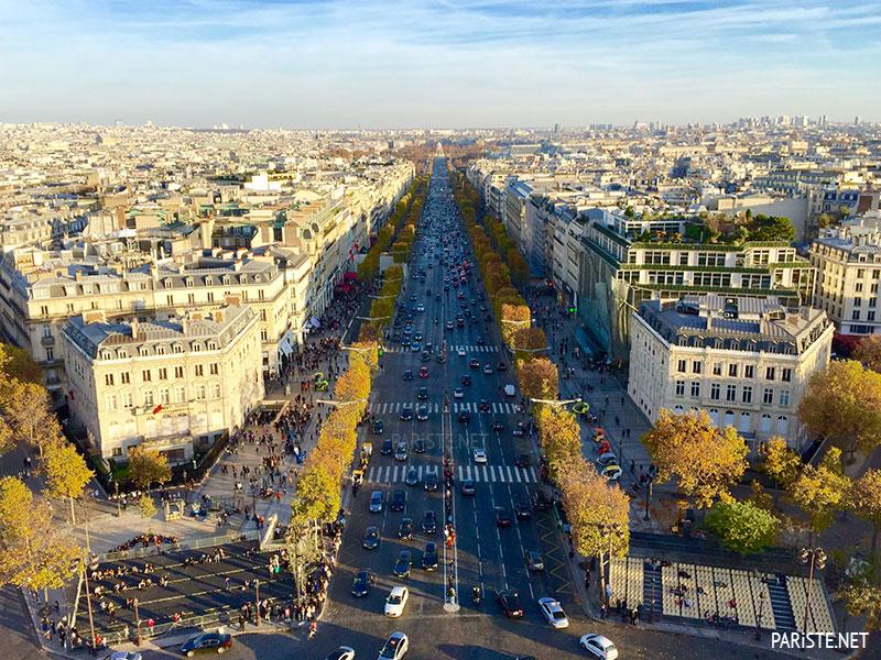 Şanzelize Bulvarı - Avenue des Champs Elysées Pariste.Net