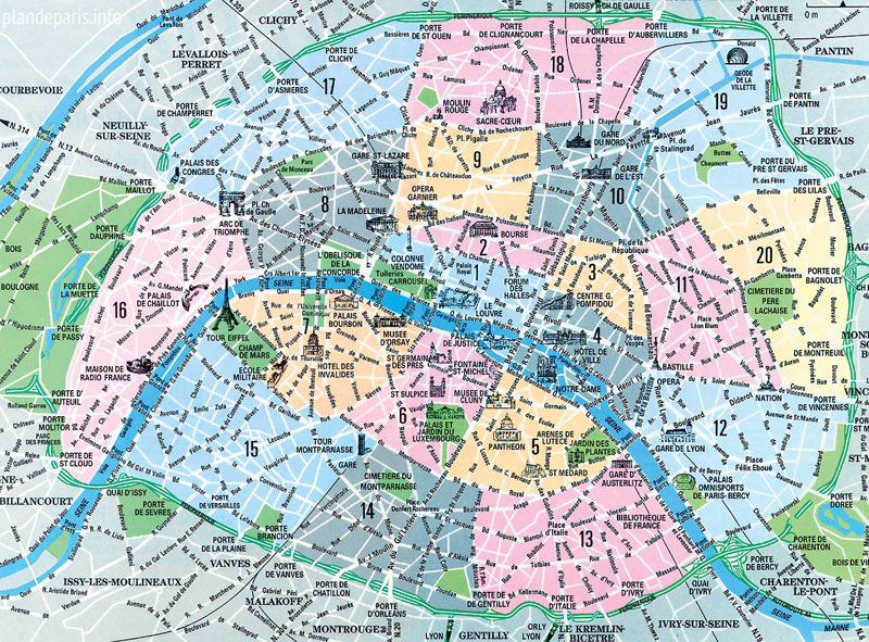 Arrondissements de Paris - Paris Arrondissement Map Pariste.Net