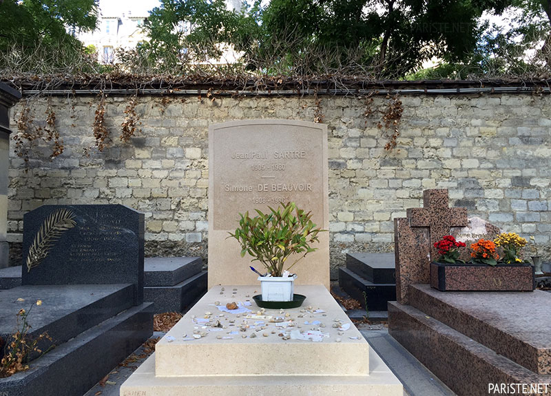 Montparnasse Mezarlığı - Cimetiere du Montparnasse - Montparnasse Cemetery Pariste.Net Jean Paul Sartre - Simone de Beauvoir
