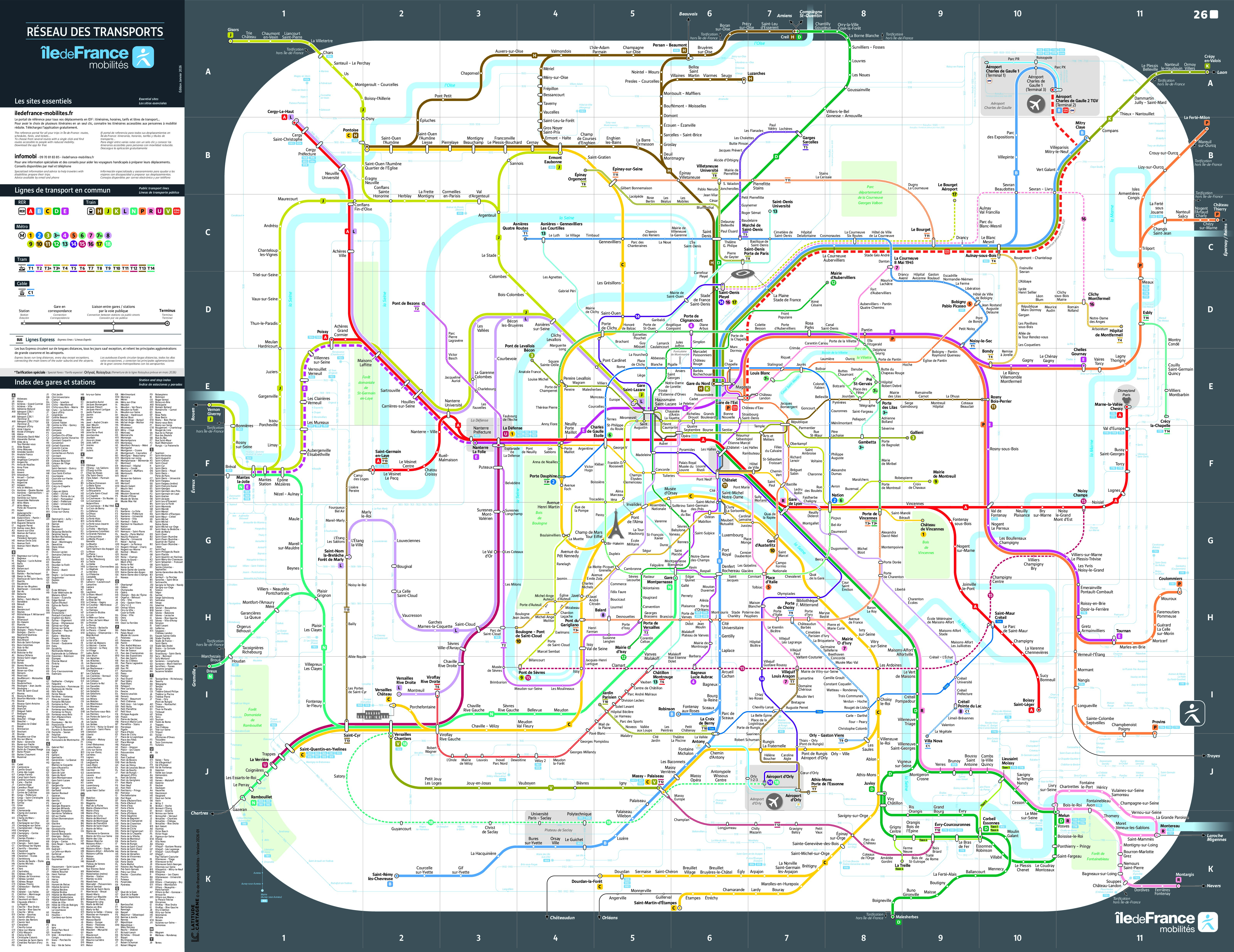 Paris Ulasim Haritasi 2026 Paristre.Net